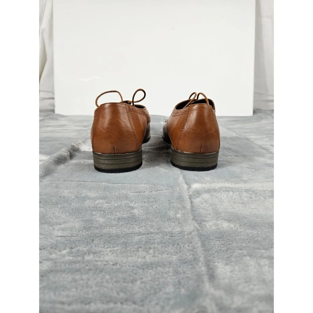 Jousen Milan Men's Size 9 Brown‎ Oxford Lace Up Dress Shoes